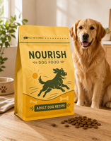 Sachet Doypack à huit soudures latérales, grande capacité, imprimé en héliogravure, haute barrière, pour aliments secs pour animaux de compagnie (croquettes et friandises pour chiens)