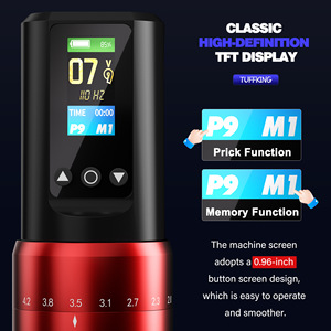 Bộ máy xăm không dây pin kép, hành trình điều chỉnh được, thân thiện với người mới bắt đầu, kèm dụng cụ tạo hiệu ứng sương mù, màn hình hiển thị, chất liệu nhựa - Product Image 3