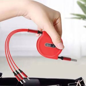 Gift สายชาร์จเร็ว USB แบบ3-in-1แบบ3A พับเก็บได้สำหรับโทรศัพท์มือถือ12W ชนิด C - Product Image 4