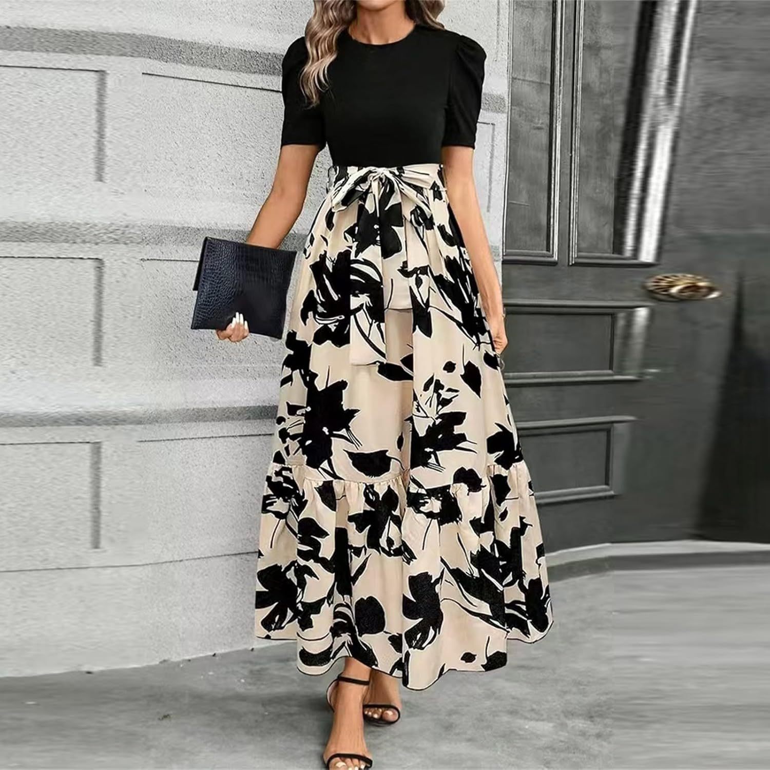 amazon church dresses for women AOMEI Women's Casual Short Sleeve Dress Sweet Bow Asymmetric Neck A Line Midi Dress(Purple,X-Large) : Clothing, Shoes & Jewelry Navy Blue Amazon Ladies Church