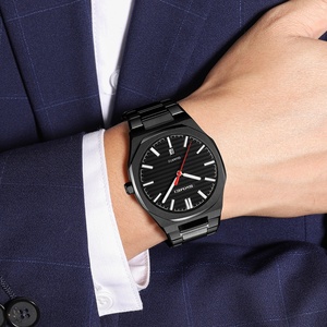 Reloj de Pulsera para Hombre UMS con Carcasa Octogonal de Acero Inoxidable, Resistente al Agua 30M, Esfera Verde a Rayas, <span class=keywords><strong>Calendario</strong></span> de Cuarzo - Product Image 3