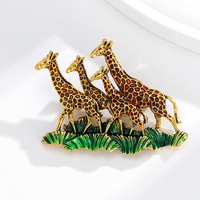 Broche Girafe en Alliage Émaillé, Accessoire de Mode pour Vêtements, Vente en Gros, Meilleure Vente, Broche Cerf pour Poitrine