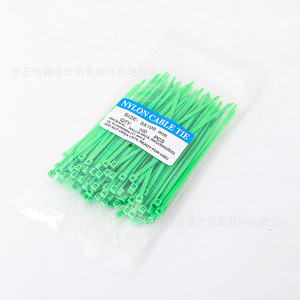 Bridas de nailon 3x100 mm autoblocantes, 100 unidades, verdes, para organización de cables - Product Image 1