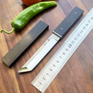 มีดพับคุณภาพสูง BLACK KIKUDA สำหรับการต่อสู้และยุทธวิธี ปรับแต่งได้ตามต้องการ พร้อมปลอกไม้แบบ OEM  วัสดุเกรด DIY ทำจากเหล็กกล้าไร้สนิมและไนลอนสำหรับงานอุตสาหกรรม - Product Image 2