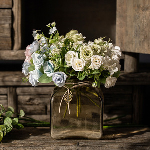 Bouquet de roses artificielles Haiyi 30 cm, fleurs en soie, décoration de mariage et de maison - Product Image 2