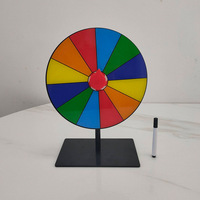Roulette de la Fortune en Direct pour Événements et Jeux ; Mini Roulette de Table en Plastique Effaçable pour Usage Intérieur, à Partir de 14 Ans