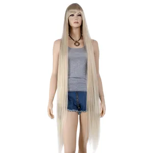 54inch Super Long Straight Honey Blonde Princess Hair Rapunzel Cosplay Wig Synthetic hair pieces