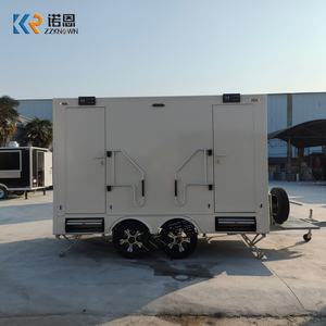 Remorque toilettes portables 2 postes avec lavabo et réservoir d'eau pour événements, construction et location - Product Image 2