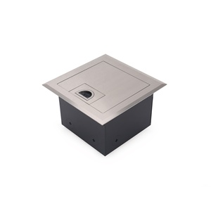 Caja de Alimentación y Datos para Piso Elevado con Cubierta Empotrada de Acero Inoxidable para Interiores Modernos - Product Image 3
