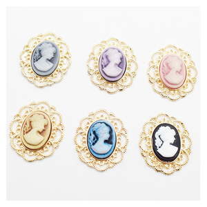 Accessoires décoratifs pour cheveux de mariage, 25x30MM, boutons métalliques en résine, bouton-pression en alliage pour bricolage, bijoux, couture artisanale - Product Image 6