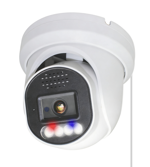 4K 8MP PoE Security IP Camera With Strobe Red & Blue Light and Audio Alarm, 2-Way Talk, AI Human Detection, Up to 512G SD, Metal