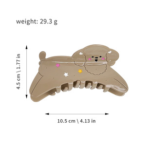 Pince à cheveux personnalisée en acétate Qian Jin, style européen et américain, grande taille 10,5 cm, pour femmes et filles, usage quotidien et fêtes - Product Image 2