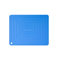 Tapis isolant thermique en silicone antidérapant réutilisable, dessous de plat carré multicolore pour la protection des bols et plats chauds sur la table à manger