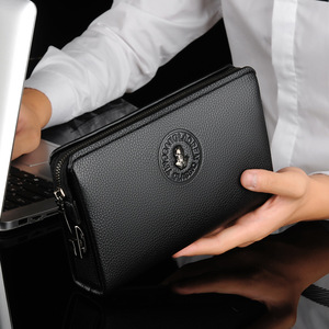 2025 nouveau décontracté hommes PU en cuir souple pochette grande capacité téléphone fermeture éclair longue doublure en Polyester étanche argent <span class=keywords><strong>porte</strong></span>-<span class=keywords><strong>monnaie</strong></span> - Product Image 6
