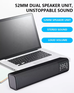 Q2 Altavoz grande barras de sonido LED barra de sonido Casque TV barra de sonido mejor calidad con altavoz tooh azul con reloj y <span class=keywords><strong>Alexa</strong></span> - Product Image 3