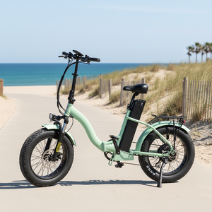 Vélo de ville pour femmes, moteur arrière 48V 500W, pneus larges de 20 pouces, 7 vitesses, vélo électrique pliable - Product Image 6