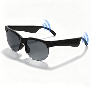 Wireless Headset LED Indicator Mic Noise Reduction Sunglasses for Driving Cycling Sports <b>Speaker</b>-Smart Glasses - Product Image 1