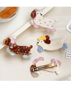 Barrettes mignonnes en forme de chien saucisse, accessoires capillaires personnalisés de style coréen, vente en gros pour filles, pinces latérales, pinces pour franges et pinces de maquillage - Product Image 5