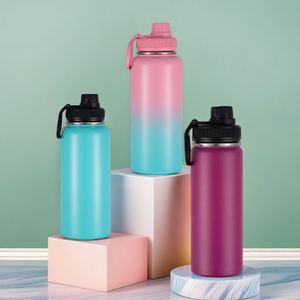 Custom Logo Stainless Steel Insulated Vacuum <b>Flasks</b> with Wide Mouth Water Bottle 32oz 40oz Stainless Steel Sports Bottle - Product Image 5