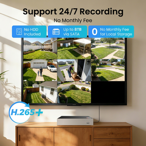 Sistema de Cámara Domo Inteligente con IA de 4 Canales y 1080P, 4 Cámaras Domo IP66 de 2MP, DVR de 8 Canales, Detección de Personas y Vehículos, H.265+ - Product Image 4