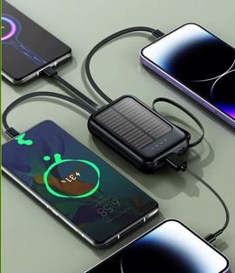 Batterie externe solaire étanche super mini 10000 mAh avec Micro USB et câbles intégrés - Product Image 5