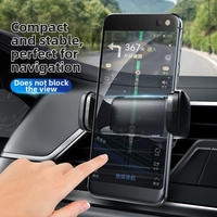 Support de téléphone de voiture automatique à navigation créative en ABS, flexible à 360 degrés, fixation par clip pour grille d'aération et sortie de climatiseur de bureau 4.5-7