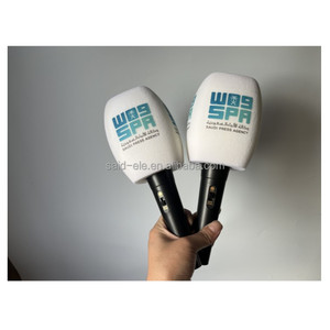 BBC Channel Logo Microphone imprimé pare-brise Mic <span class=keywords><strong>pas</strong></span> <span class=keywords><strong>cher</strong></span> couverture de micro éponge conception de logo personnalisé - Product Image 4
