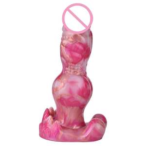YOCY <span class=keywords><strong>precio</strong></span> al por mayor Gran Lobo <span class=keywords><strong>perro</strong></span> nudo consolador vibrador realista empuje Vagina con ventosa para masturbación de mujeres - Product Image 1