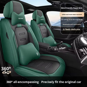 Sedile Auto Universale di Lusso 2025 in Pelle Nappa, 5 Posti, Anteriore Interamente in Pelle, Traspirante, Impermeabile per Tutte le Stagioni, Verde, per <span class=keywords><strong>Tiguan</strong></span> Polo - Product Image 5
