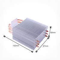Radiateur de refroidissement de processeur personnalisé OEM, dissipateur thermique en tube, radiateur en cuivre et aluminium, caloduc ARGB pour boîtier d'ordinateur, roulement à fluide, fonctionnement silencieux