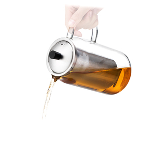 <span class=keywords><strong>Théière</strong></span> minimaliste écologique personnalisée en verre borosilicate 1200 ml résistante à la chaleur avec infuseur en acier inoxydable - Product Image 2