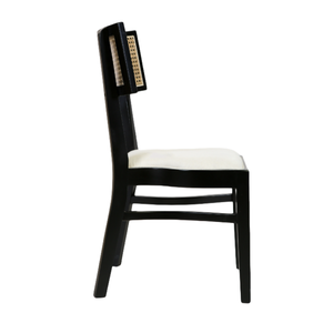 Chaise de salle à manger Franklin en bois massif empilable Sinofur avec dossier en cannage, pour événements et fêtes, qualité commerciale pour l'extérieur - Product Image 3
