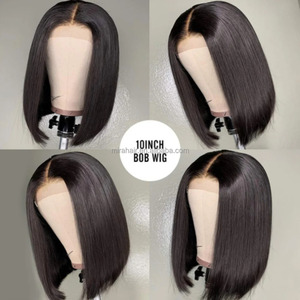 Pas cher Court <span class=keywords><strong>Bob</strong></span> Transparent Avant de Lacet Perruque Naturel Délié Noir Doux Lisse Droite Court <span class=keywords><strong>Bob</strong></span> Discount Femmes D'été - Product Image 4