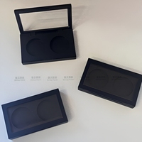 Emballage cosmétique personnalisé en plastique ABS rectangulaire à double compartiment, imprimé en sérigraphie, pour fards à paupières et illuminateurs