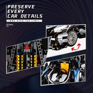 Bộ đồ chơi lắp ráp mô hình xe hơi thể thao BAKA 33012 Blue Racing 1021 chi tiết, tỷ lệ 1:14 - Product Image 4