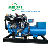 Générateur diesel marin silencieux 50 kW 62,5 kVA, 4 cylindres, refroidissement par eau, alternateur sans balais, AVR, groupe électrogène pour bateau de pêche