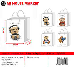 Borsa Regalo Serie Orso Mi House Market 32x26x11cm in Tessuto Non Tessuto per Confezioni Regalo - Product Image 1