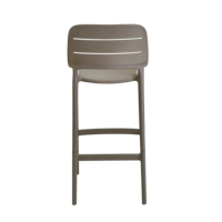 Tabouret de bar commercial en plastique avec dossier, résistant aux intempéries, empilable, hauteur comptoir, pour bistrot, café, design moderne