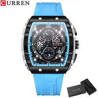 Jam Tangan Pria CURREN 8442 Casual Sports Original Quartz Mewah Tahan Air untuk Pria Reloj Montre Homme dengan Kotak
