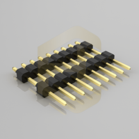 Connecteur à broches droites en plastique ABS à double rangée de 2,54 mm avec contact en laiton, connecteur à broches longues pour applications PCB