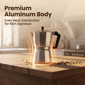 SEECIN Classique 240ml <span class=keywords><strong>Cafetière</strong></span> Moka en Alliage <span class=keywords><strong>d</strong></span>'Aluminium pour Bureau et Maison, Station de Café Matinal, Personnalisable OEM - Product Image 3