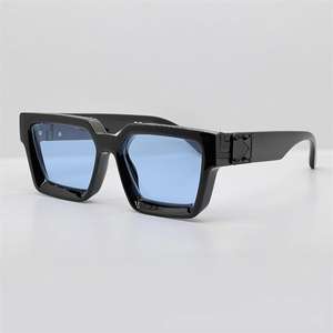 ミリオネアサングラス女性用有名スクエアアセテートデザイナーメガネカスタムロゴ付き高級ファッションサングラス - Product Image 2