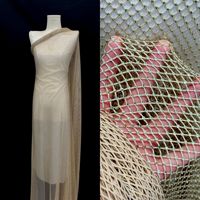 Tissu de broderie imitation diamant australien, extensible, en maille filet, avec fil à motifs géométriques, idéal pour la danse