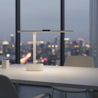 Lampe de bureau LED noire moderne, 3 températures de couleur, lumière à intensité variable, protectrice des yeux, pour la lecture, l'étude et les espaces de travail sur bureau