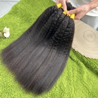 Migliori Capelli Umani Grezzi Vietnamiti in Bulk, Doppia Trama, per Trecce Boho, Capelli Afro Kinky in Bulk