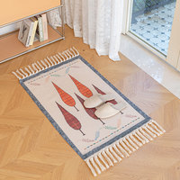 China Factory Wholesale Modern Bedroom Sofa Printing Cotton Woven Friendly Non-slip Floor Mat Decoration Rugs