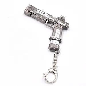 Novo produto design popular jogo de tiro apexex herói RE-45 pistola automática Artesanato de metal arma molde chaveiro liga de zinco material