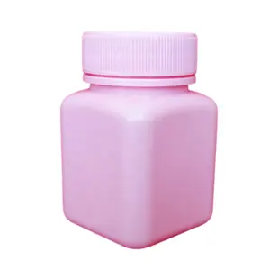 Custom Vierkante Witte Hdpe Plastic Pil Fles Voor Capsule Farmaceutische