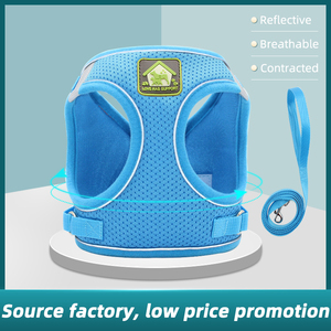 Breathable No <strong>Pull</strong> Mesh Pet <strong>Leash</strong> and Harness Vest Belt for Dogs Cats - Product Image 4