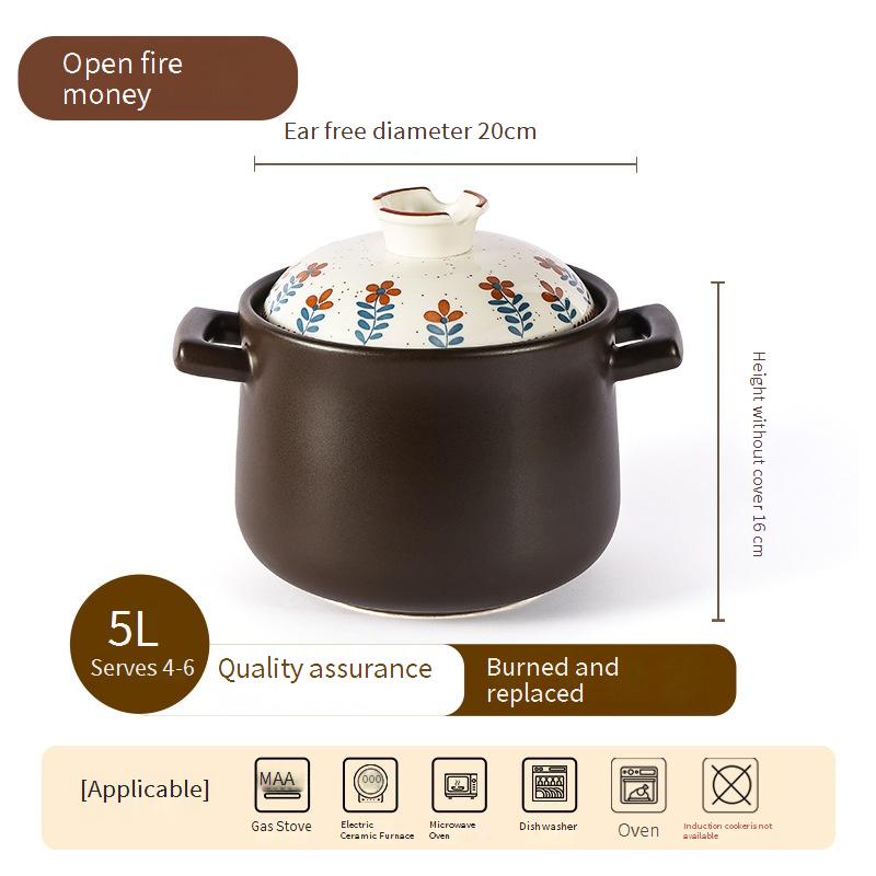 5l open flame model (4-6 people) soup pot